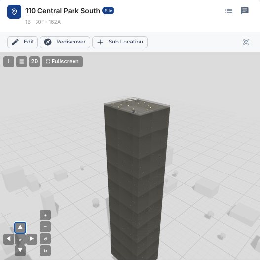 110 Central Park South: the tower in 3D